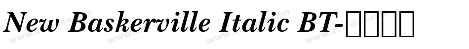 New Baskerville Italic BT字体转换